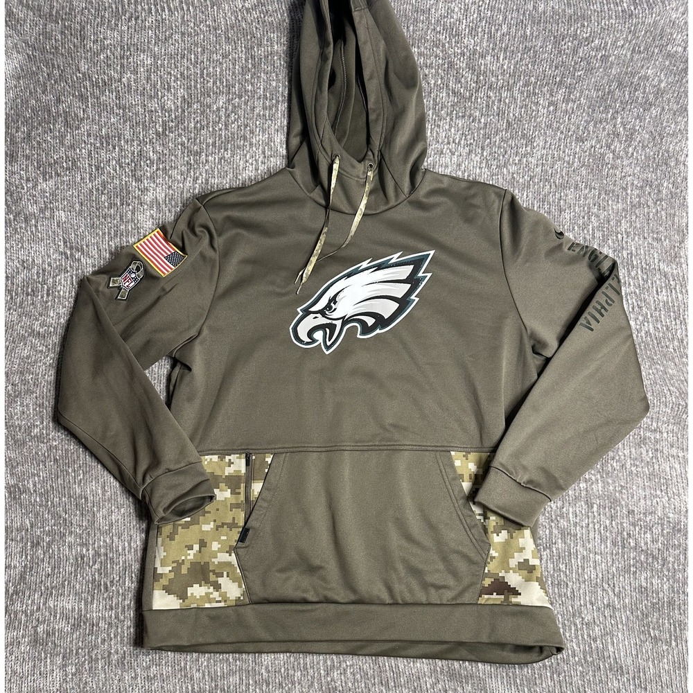Nike Philadelphia Eagles Therma‑FIT Salute to Service Pullover Hoodie XXL EUC
